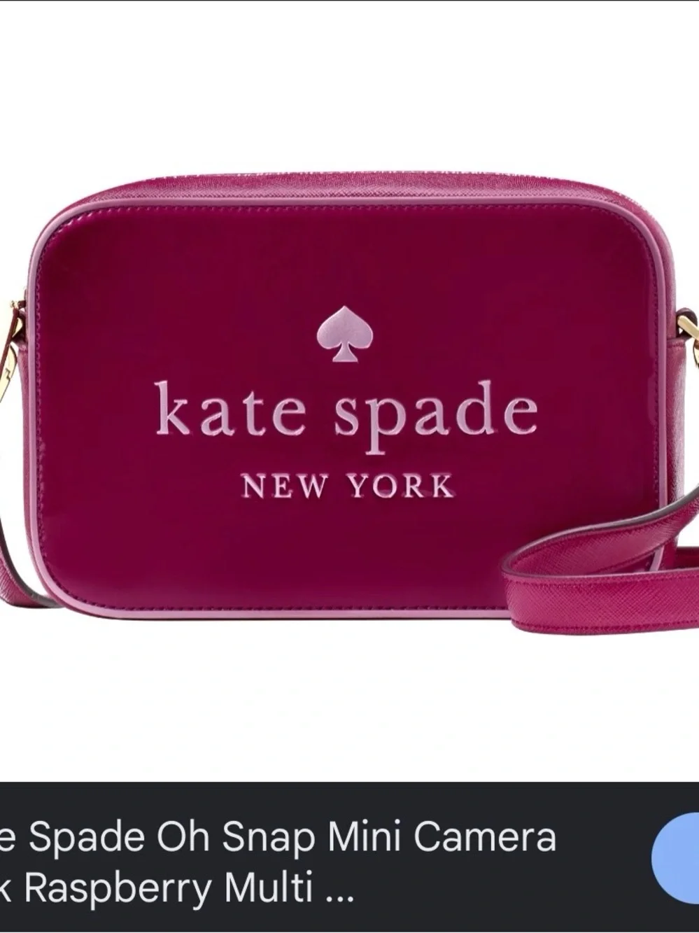 kate spade Mini Camera Crossbody in Raspberry. NWT